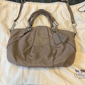 Coach grey madison handbag in beautiful used condition